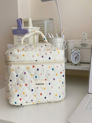 Polka Dot Cosmetic Makeup Bag