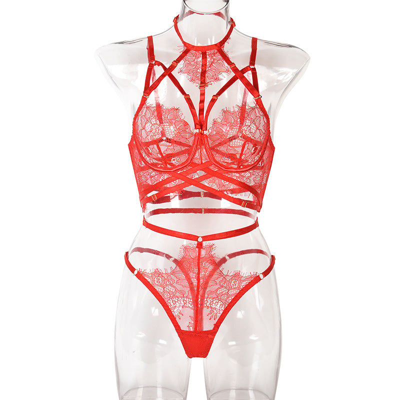 Extreme womens Sluzu lingerie Set Sex Bra & Panty Choker