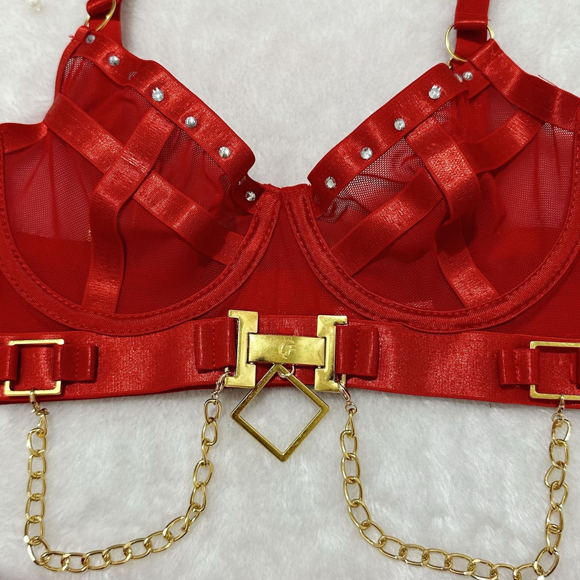 Red Lingerie Harness