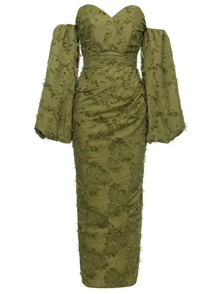 Strapless Long Evening Gown