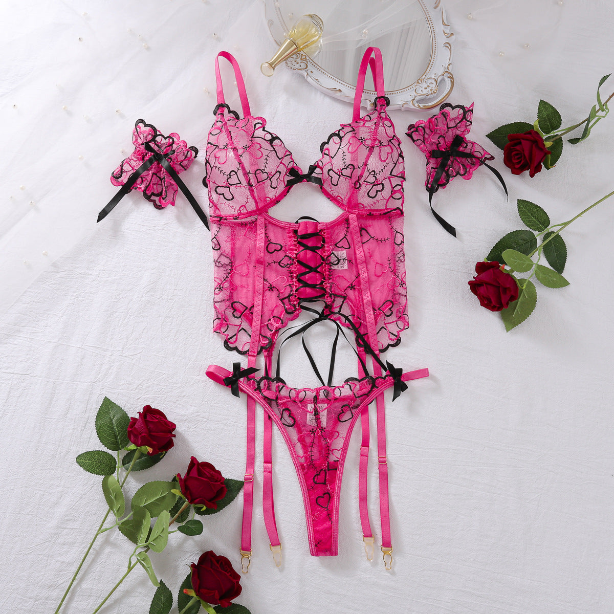 Sex Lingerie Sheer Corset