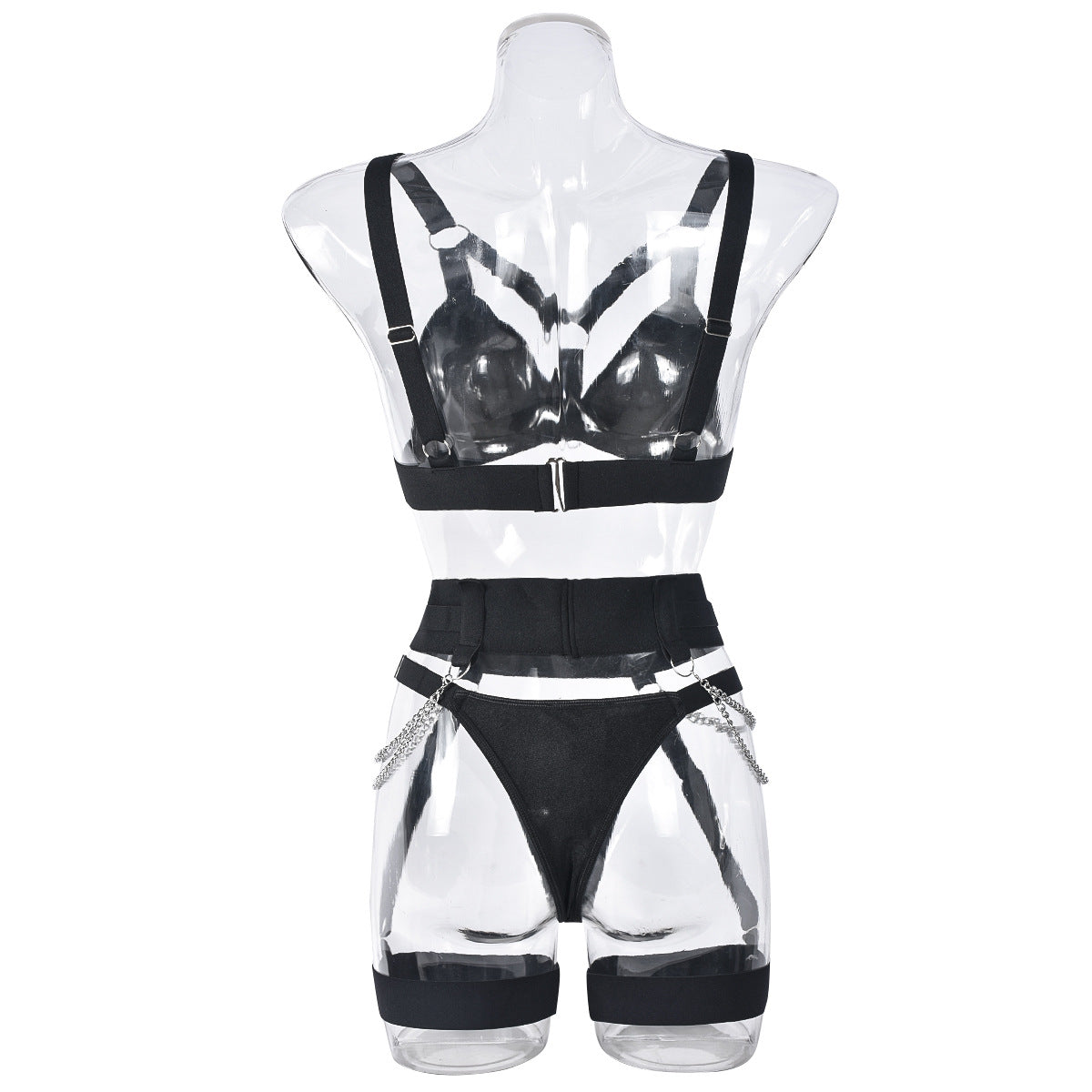 Red Sluzu bondage lingerie Set Sex Bra & Panty