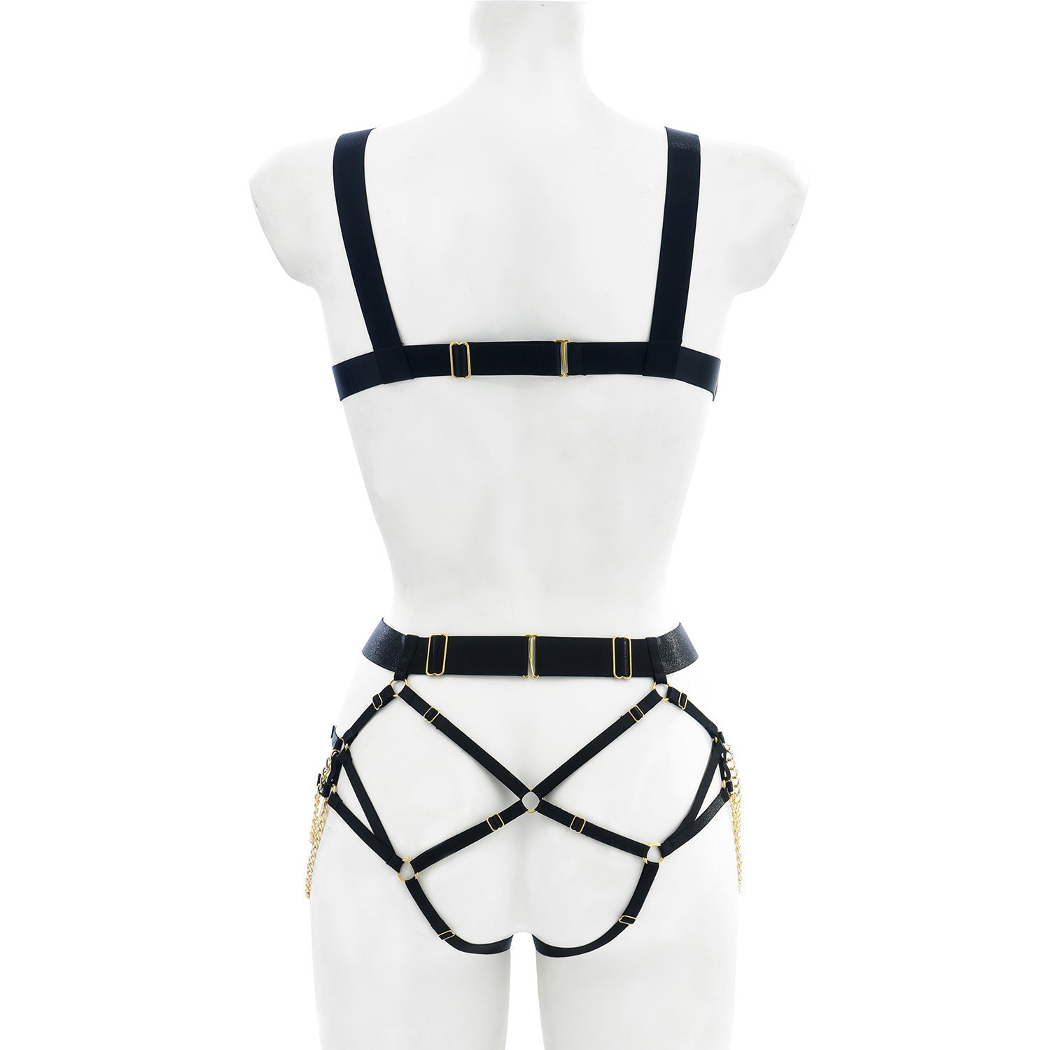 Black Harness Lingerie Set