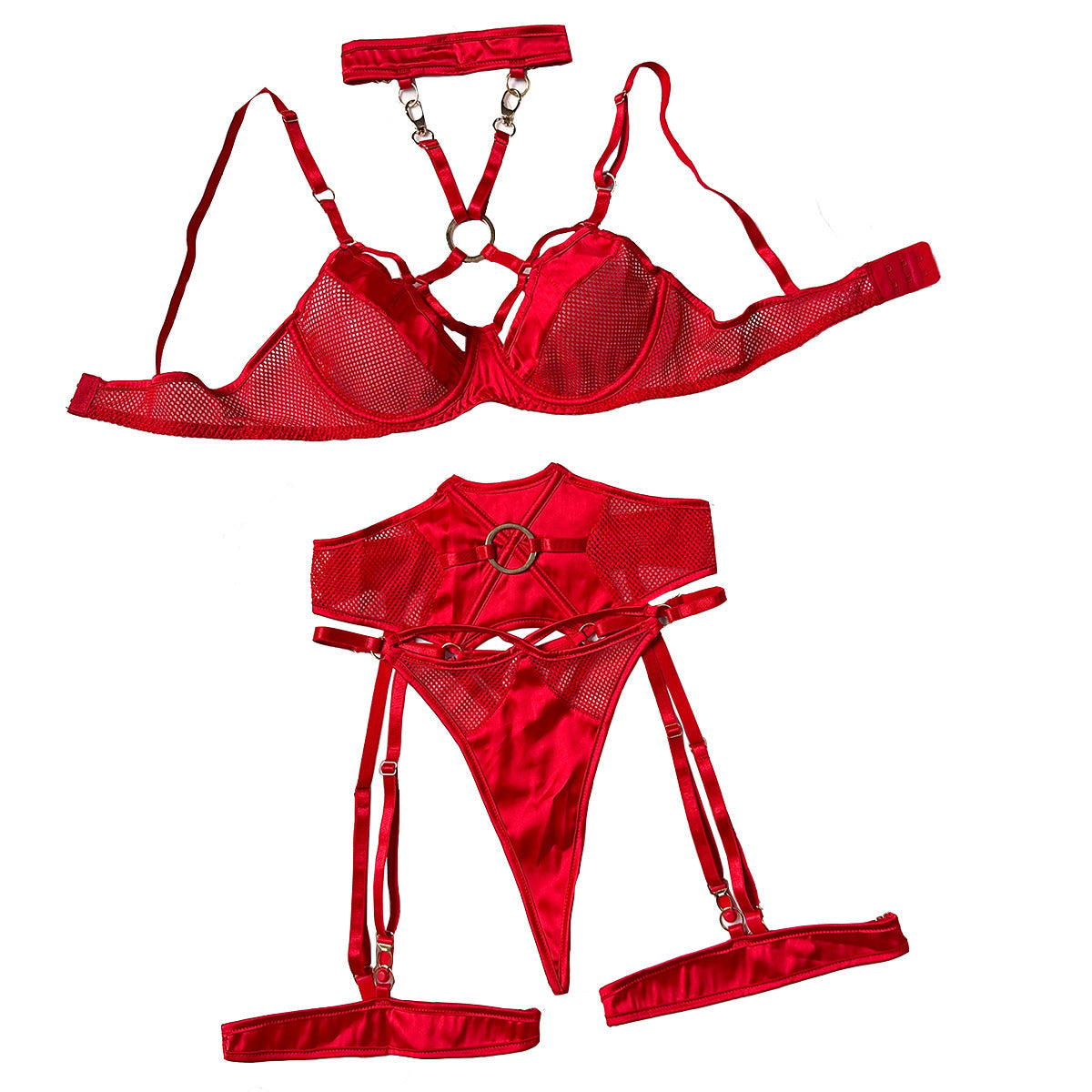 Intimate Sluzu lingerie Set Submissive Bra & Panty Extreme Choker