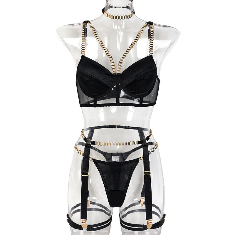 Intimate Sluzu sexy lingerie Set Latina Bra & Panty Sexy Choker