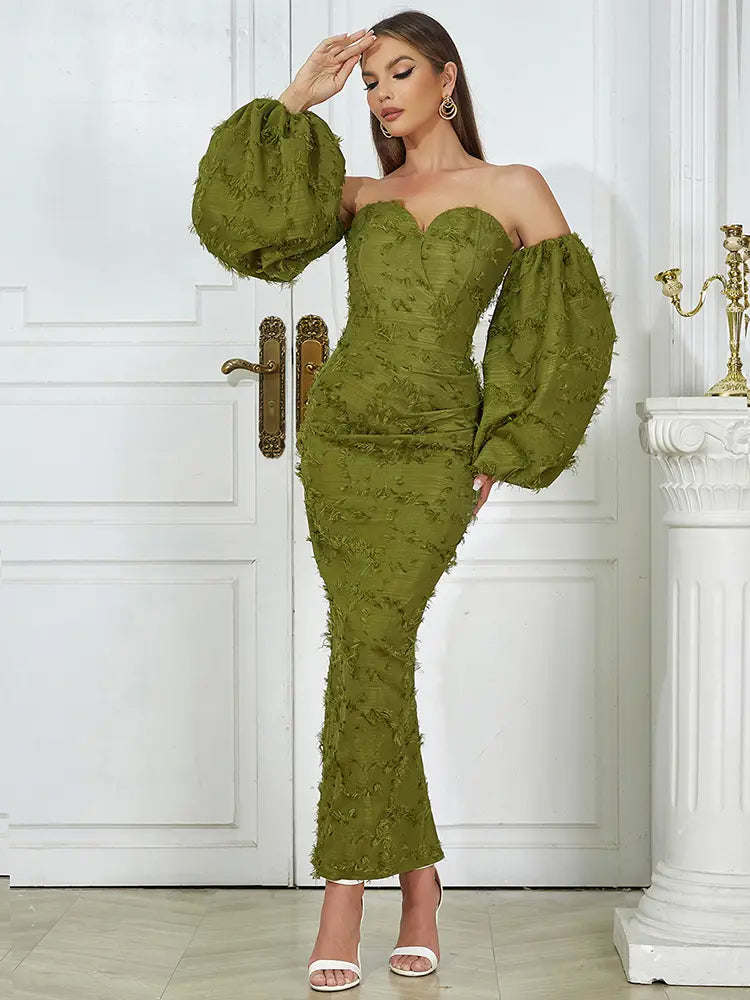 Strapless Long Evening Gown