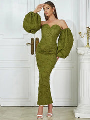 Strapless Long Evening Gown