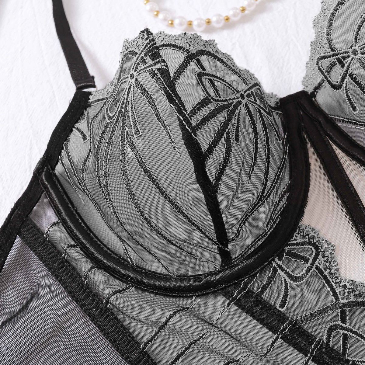 Hotlc Lingerie Sheer Corset