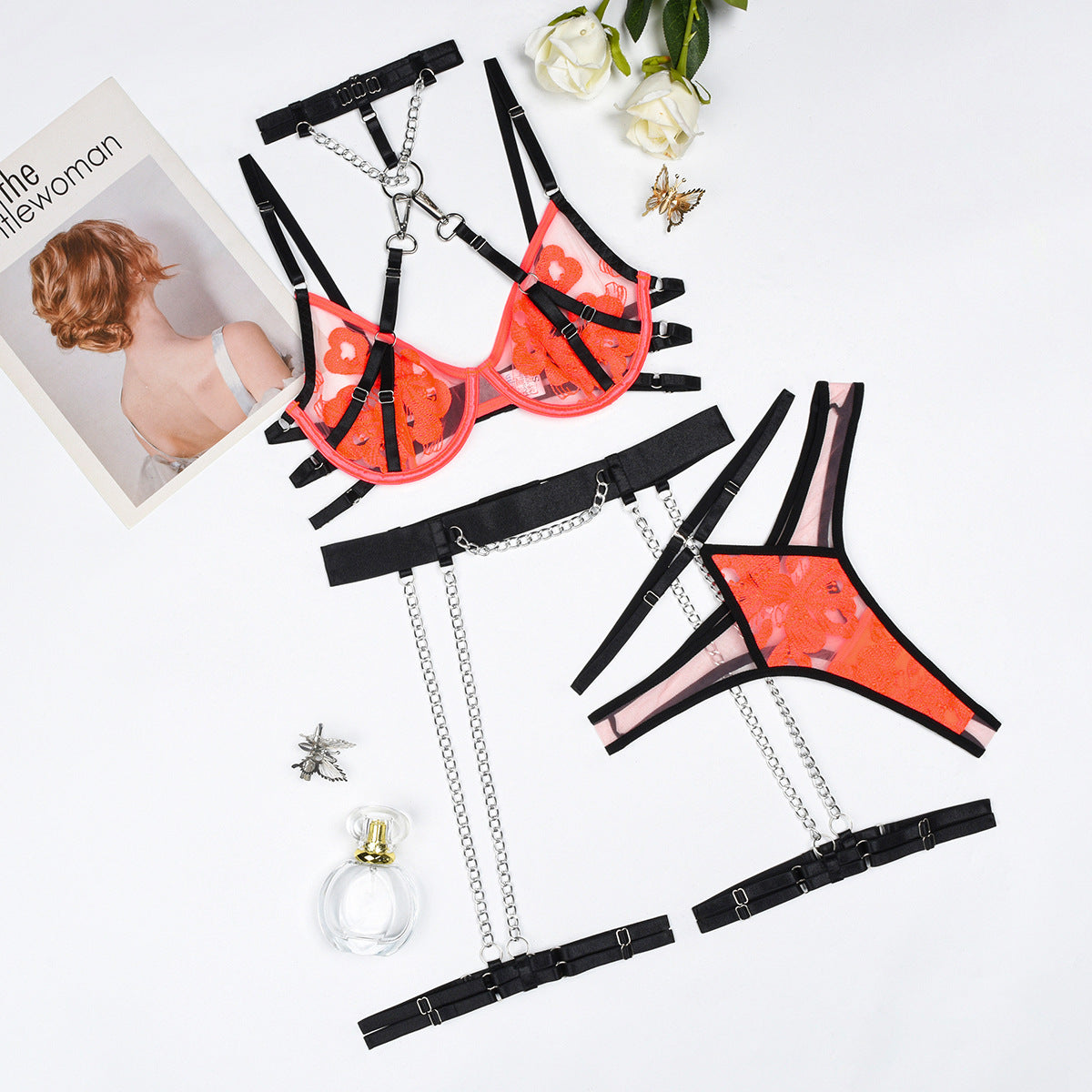 Naughty Sluzu bondage lingerie Set Women Bra & Panty Nasty
