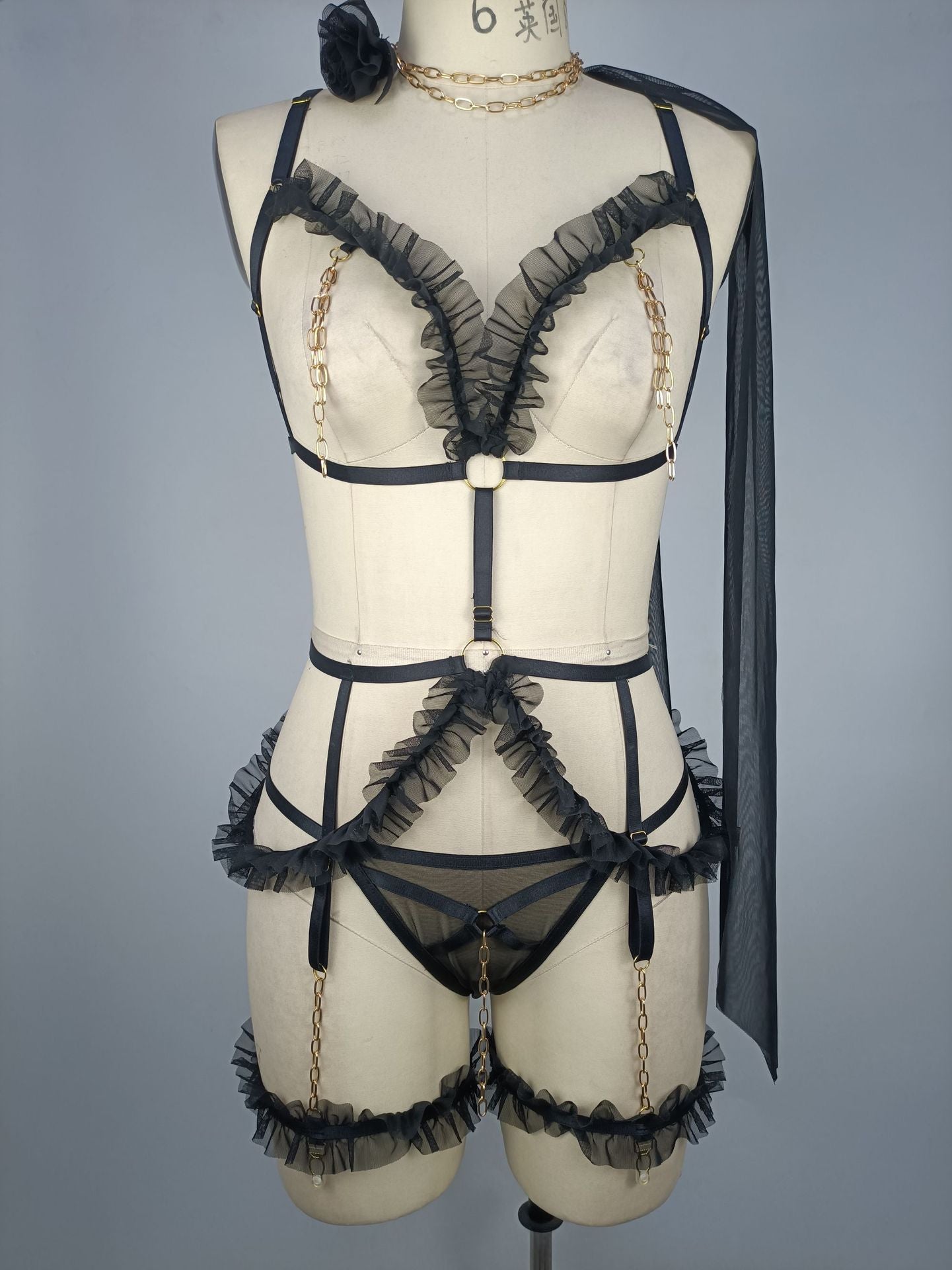 Wife Submissive Sluzu Harness Lingerie Set