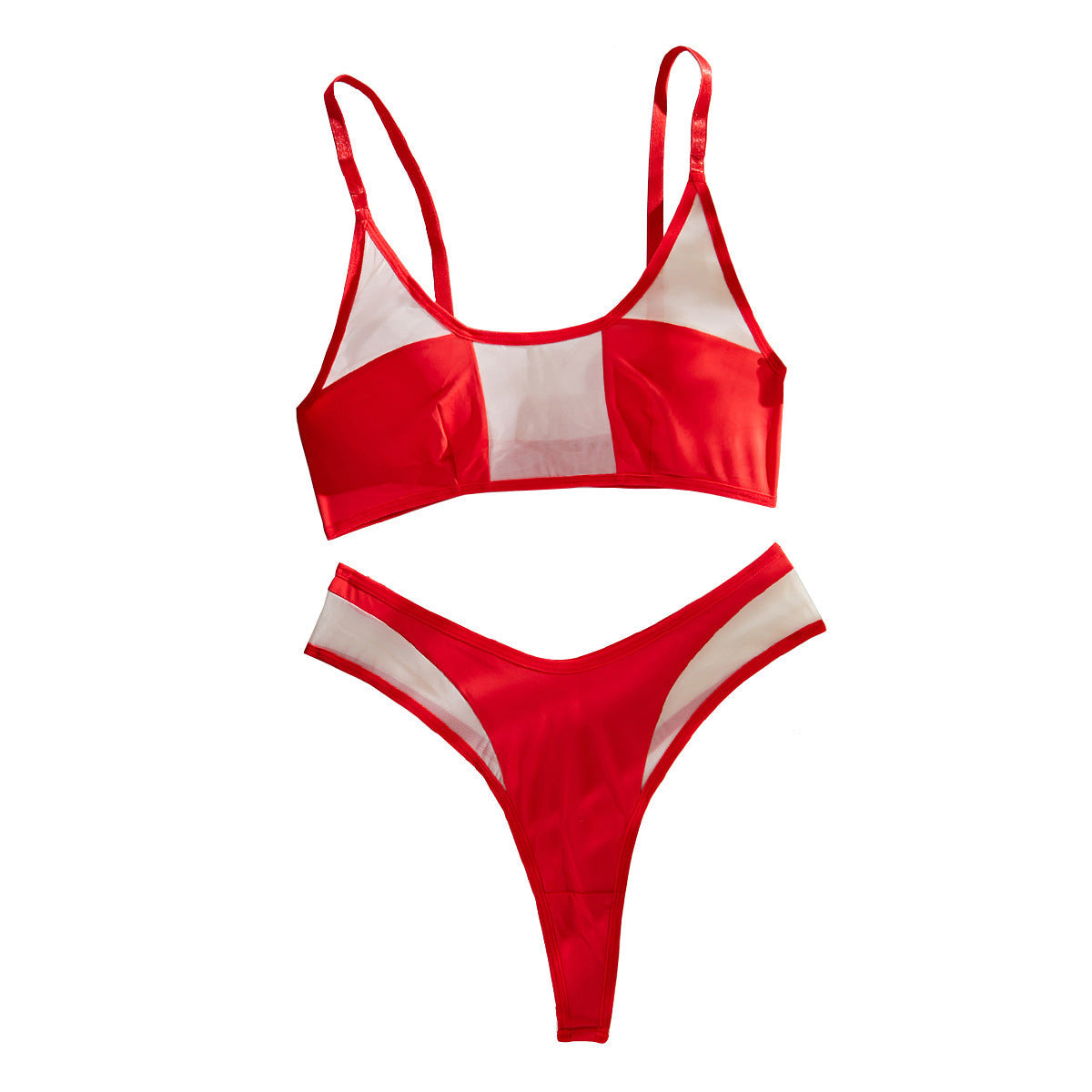 Red See Through Sheer Lingerie