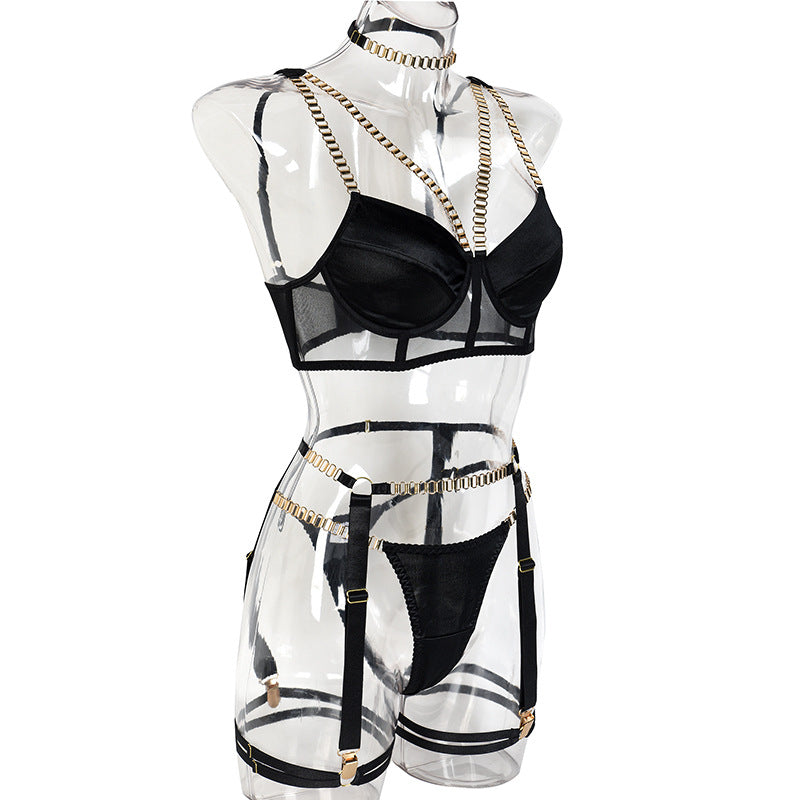 Intimate Sluzu sexy lingerie Set Latina Bra & Panty Sexy Choker