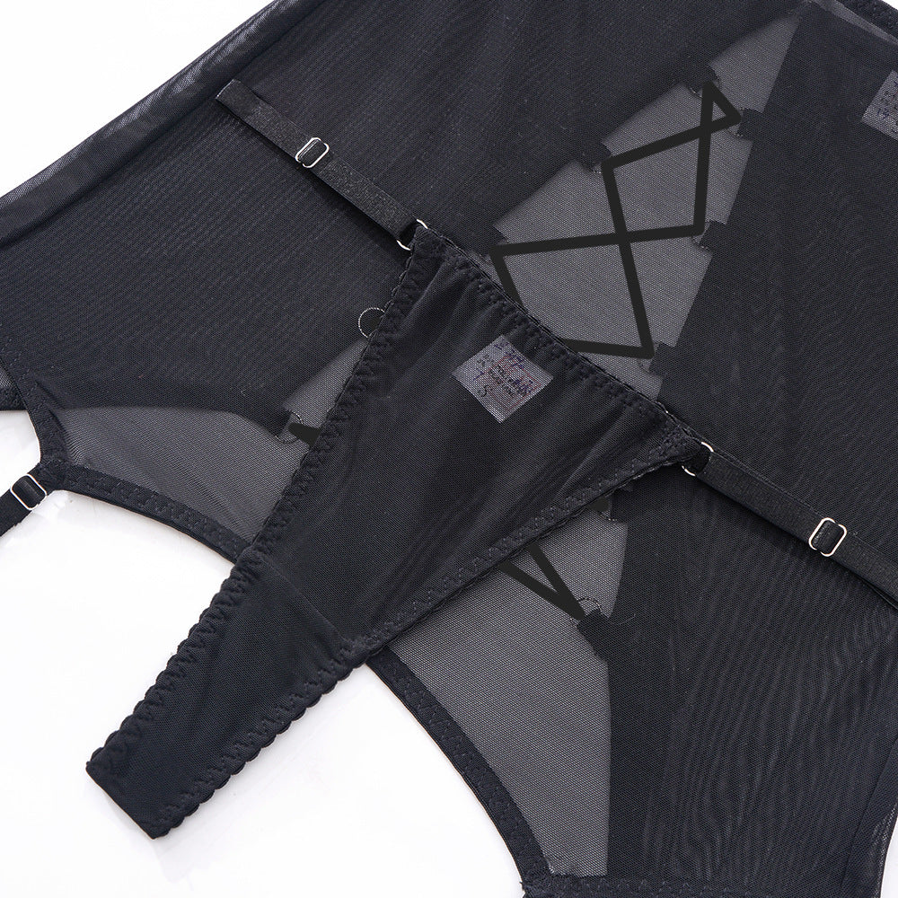 Sheer Sexy Garter Lingerie Set See Thru Bra & Panty Sexiest