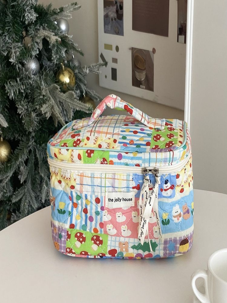 Colorful Garden Makeup Bag