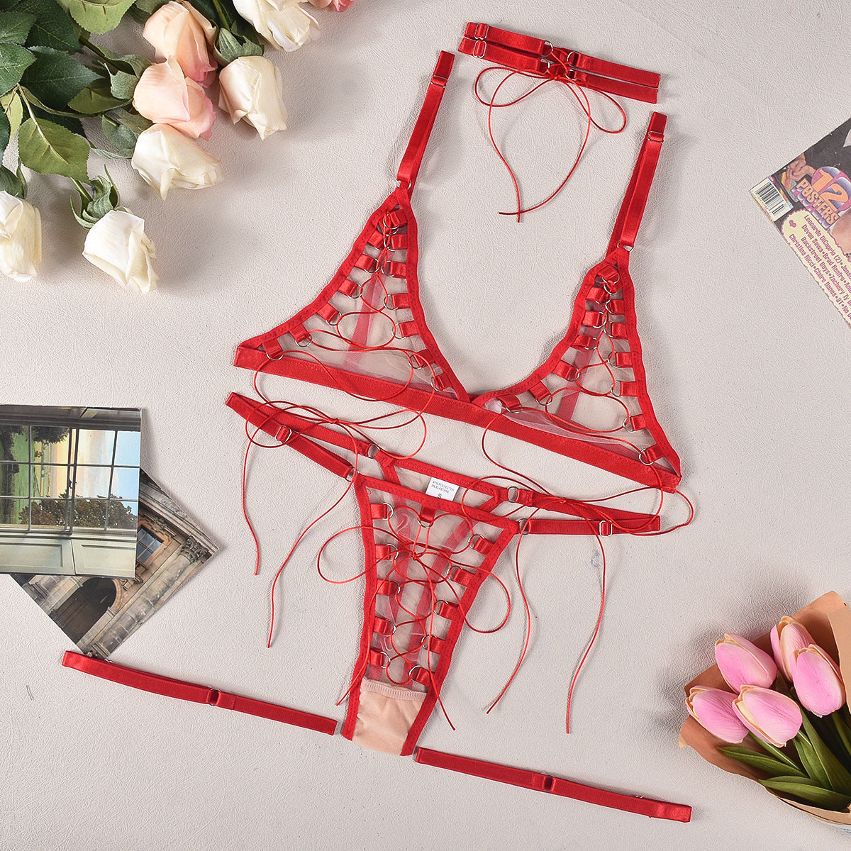 Slutty Women See Through Lingerie Set Nasty Bra & Panty