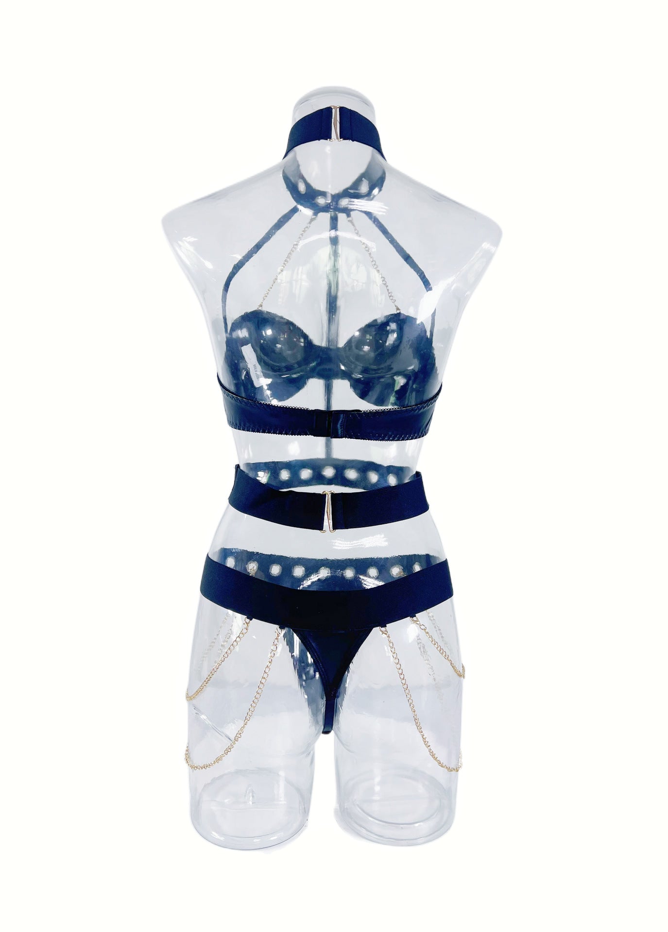 Sexiest Kinky Leather Lingerie Set Latina Bra & Panty Slutty