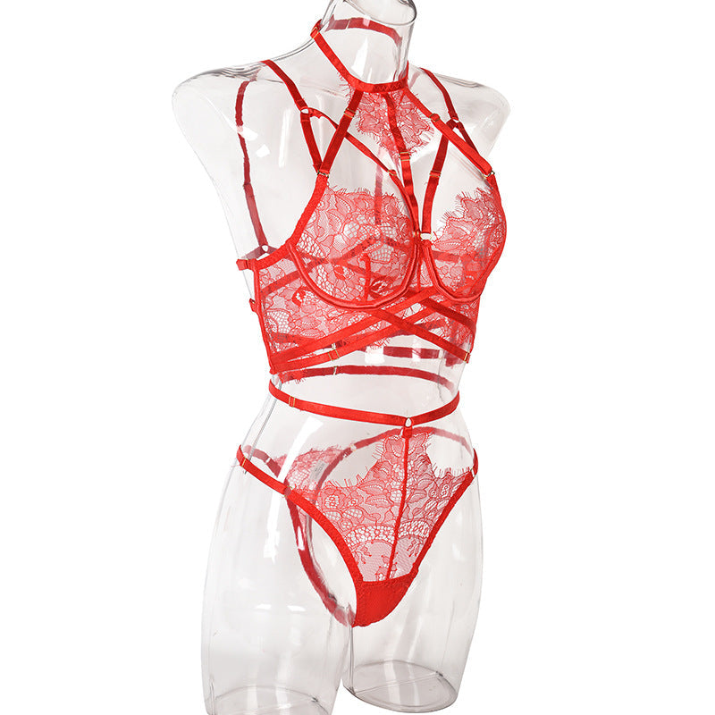 Extreme womens Sluzu lingerie Set Sex Bra & Panty Choker