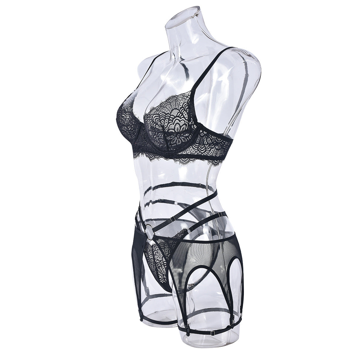 Intimate Lingerie Garter Belts Set Sexiest Bra & Panty Naughty
