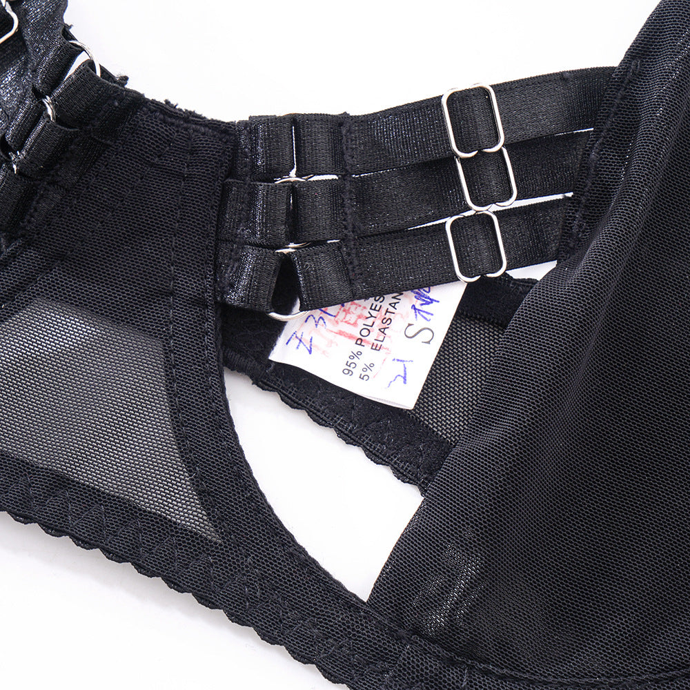 Sheer Sexy Garter Lingerie Set See Thru Bra & Panty Sexiest