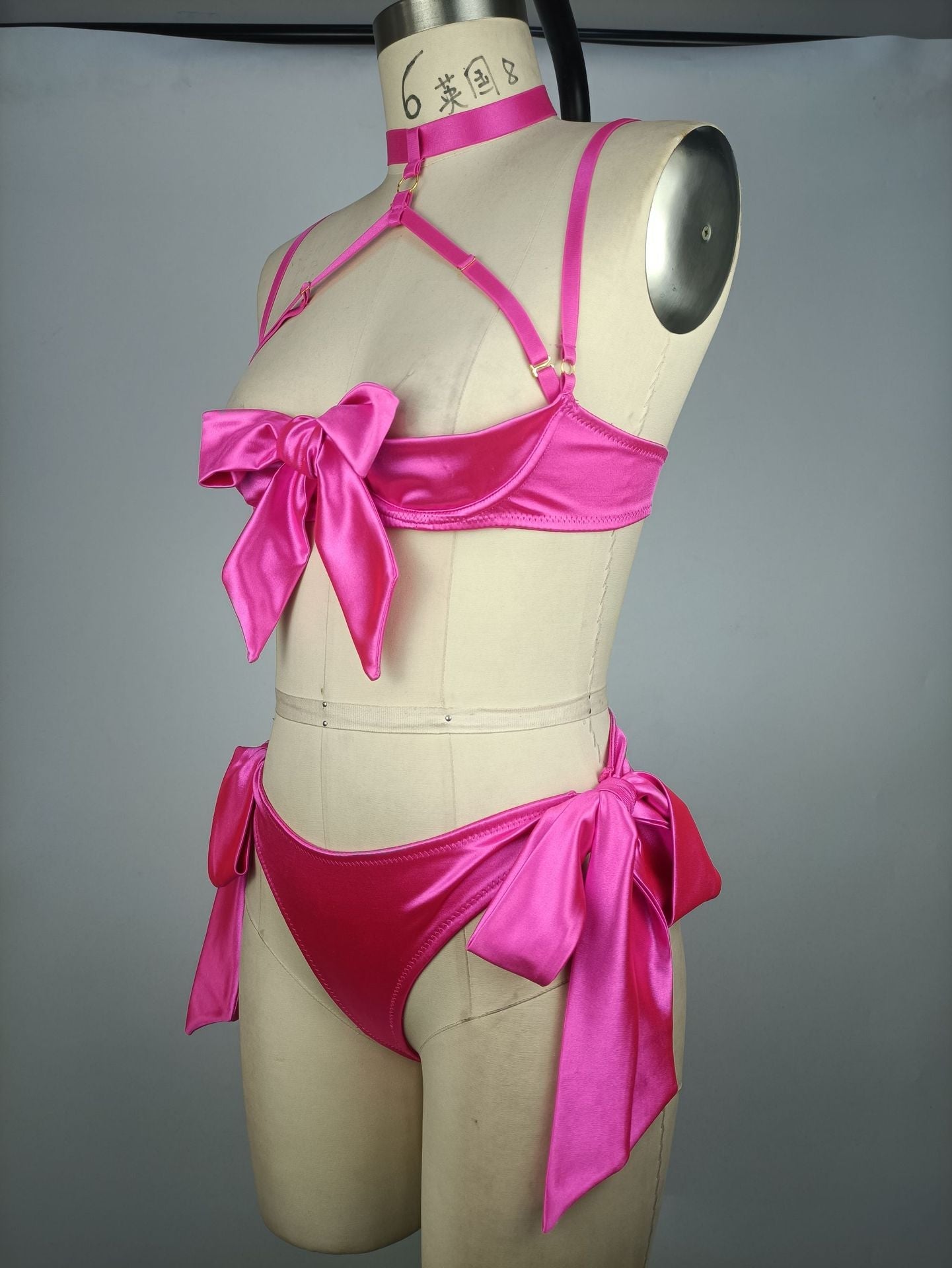 Intimate Women  Black Body Harness Lingerie Set