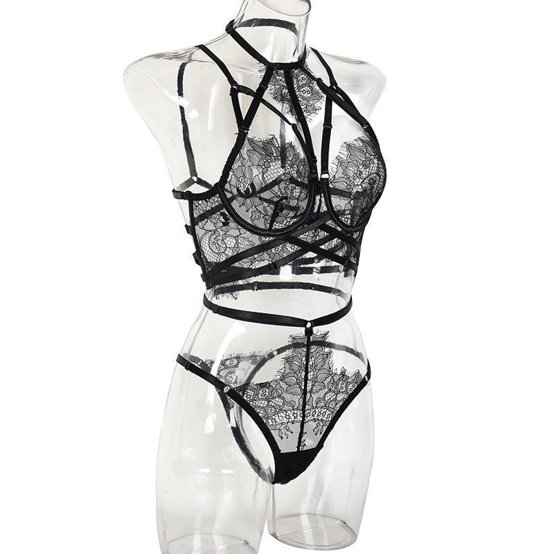 Extreme womens Sluzu lingerie Set Sex Bra & Panty Choker