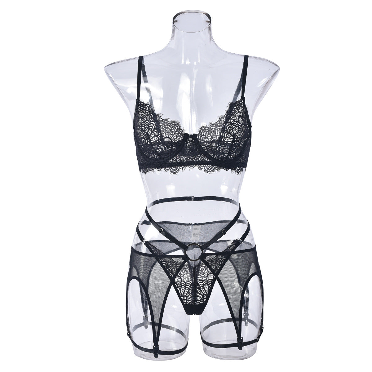 Intimate Lingerie Garter Belts Set Sexiest Bra & Panty Naughty