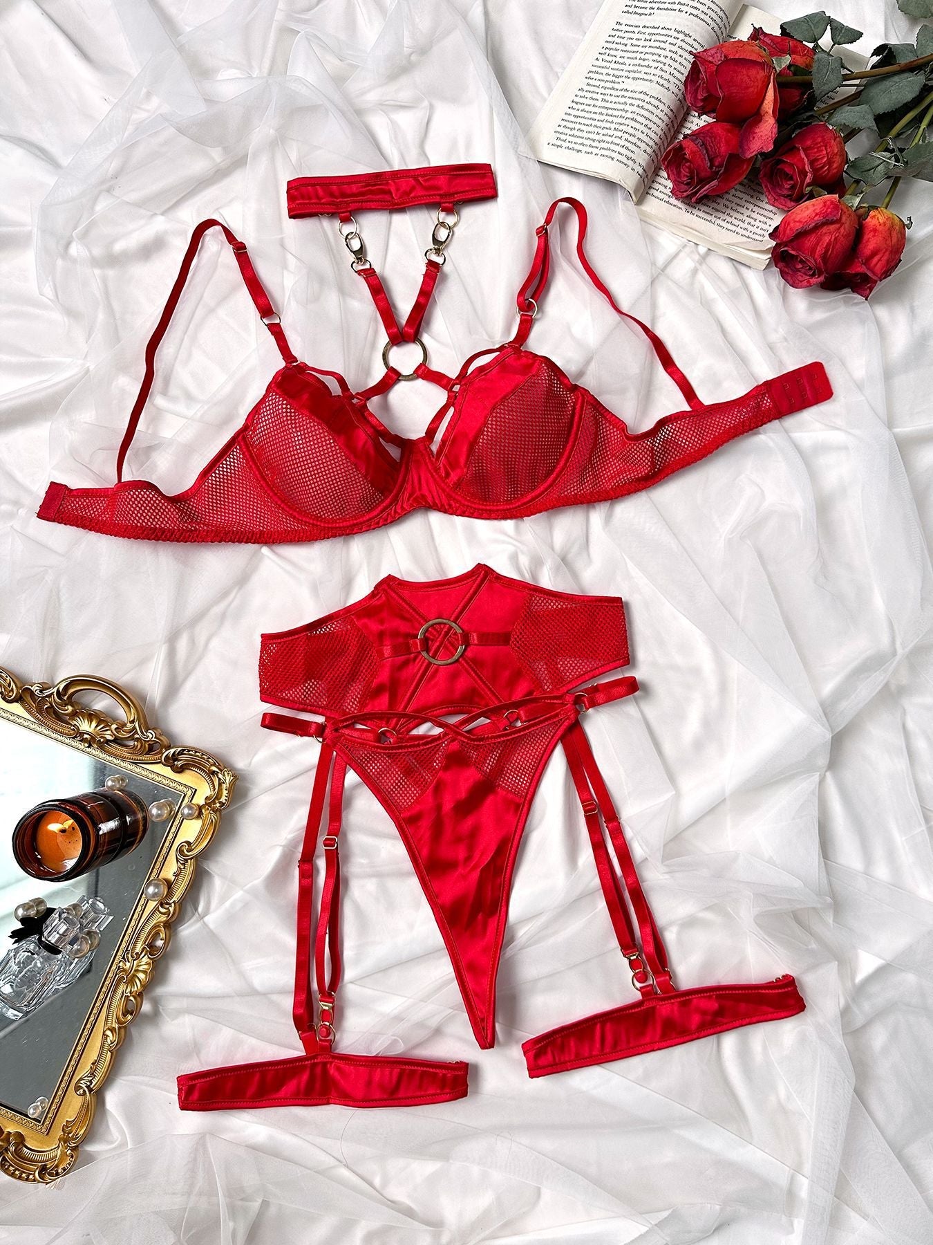 Intimate Sluzu lingerie Set Submissive Bra & Panty Extreme Choker