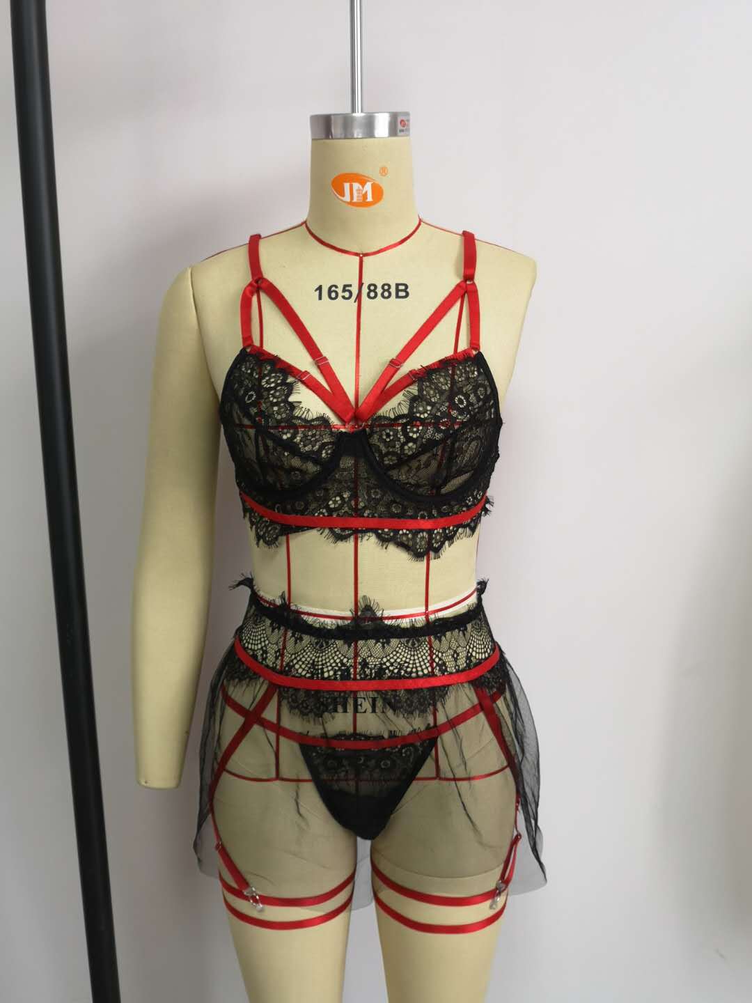Hot Womens Bondage Lingerie Set Sluzu Bra & Panty Latina Revealing