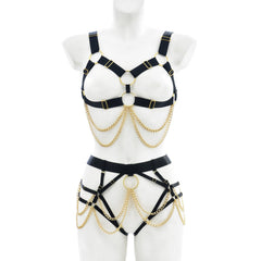 Black Harness Lingerie Set