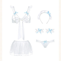 Black Revealing Lingerie Maid Set Costume Role Play