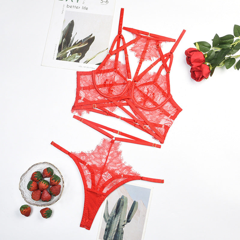 Extreme womens Sluzu lingerie Set Sex Bra & Panty Choker