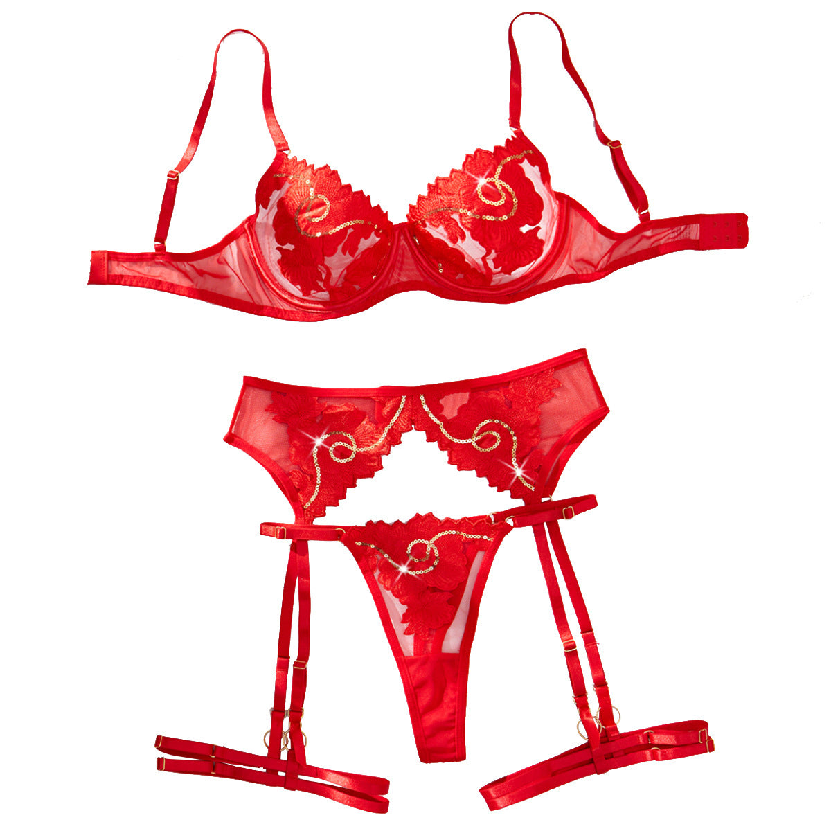 Sheer Crotchless Lingerie