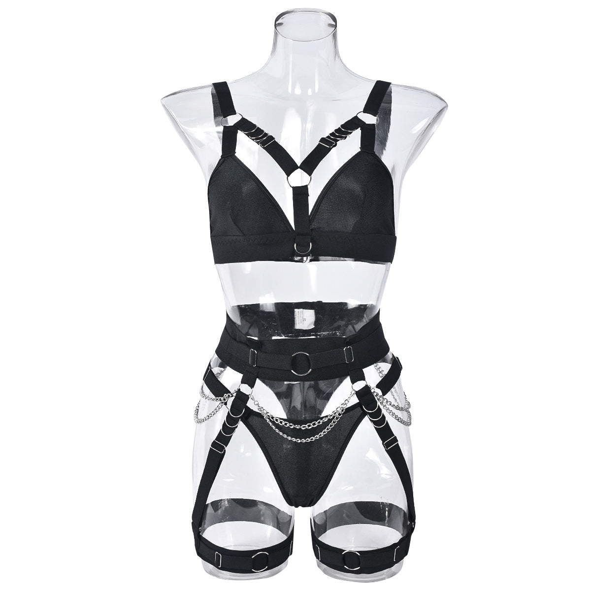 Red Sluzu bondage lingerie Set Sex Bra & Panty