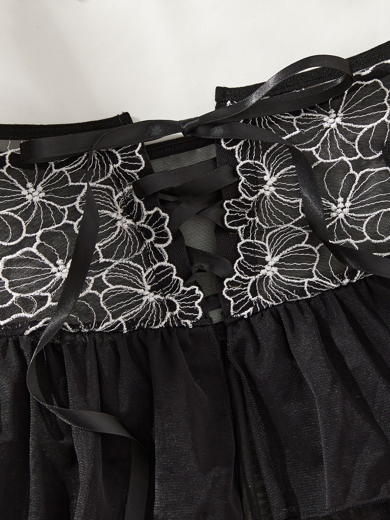 Crotchless Panties Sheer Bra
