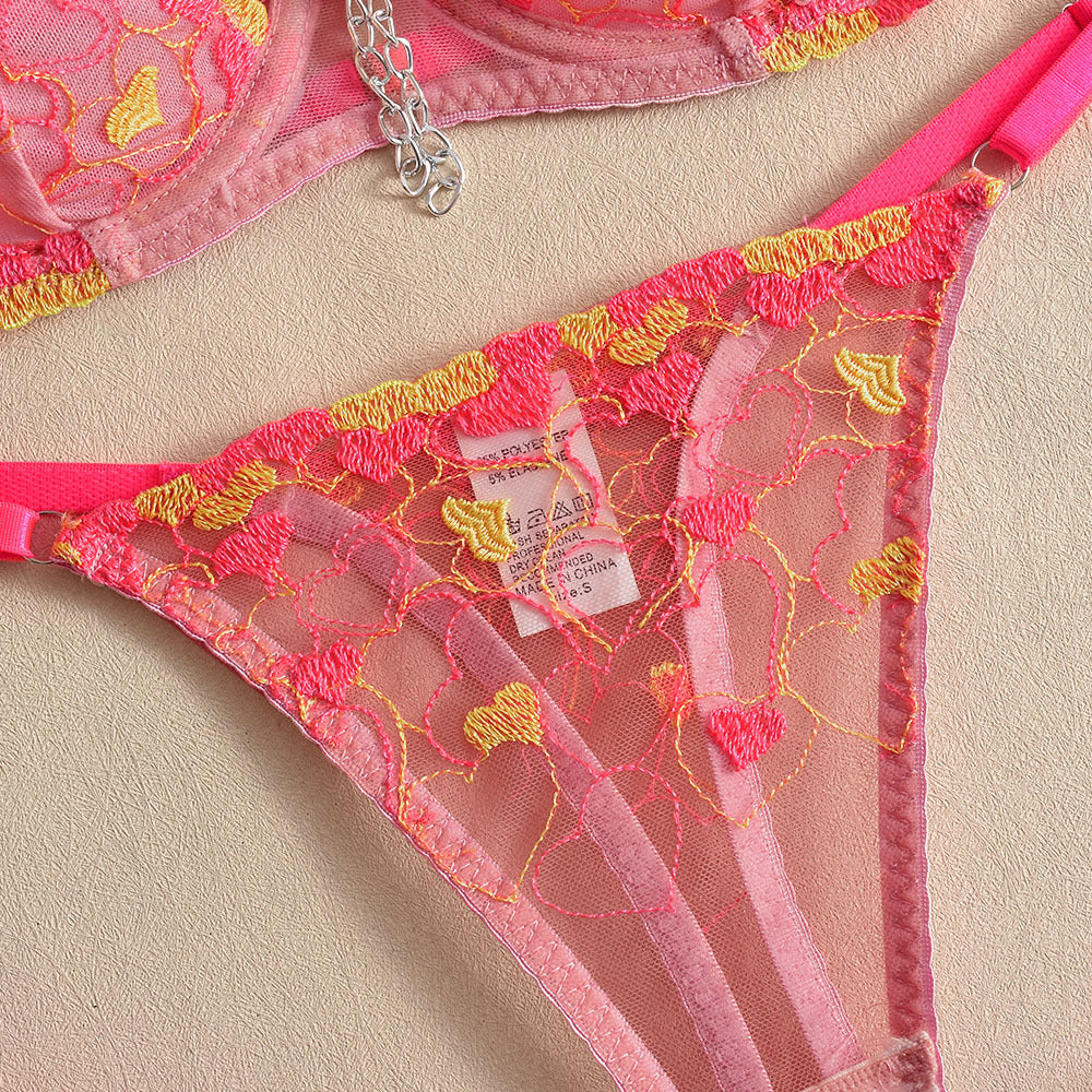 Hot Pink Lingerie Sheer