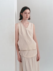 Loose-Fit Casual V-Neck Split Tank