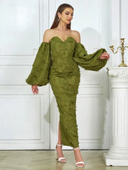 Strapless Long Evening Gown