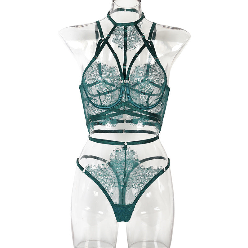 Extreme womens Sluzu lingerie Set Sex Bra & Panty Choker