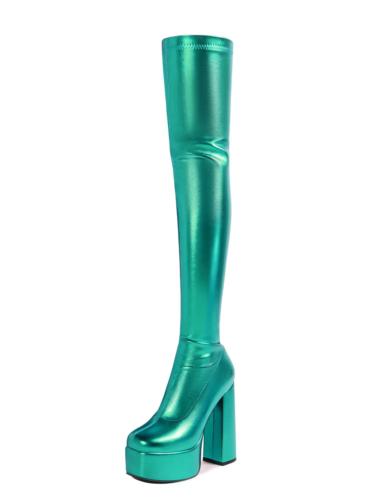 Pink Platform Waterproof Over The Knee Boots