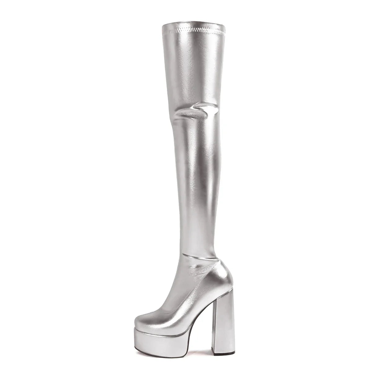 Pink Platform Waterproof Over The Knee Boots