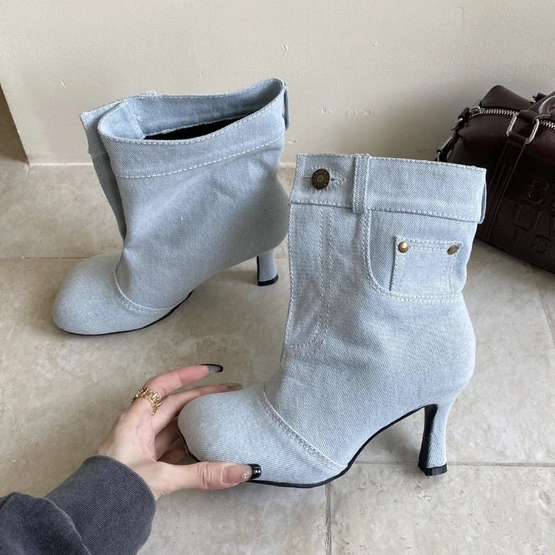 Retro Designer Ankle Boots