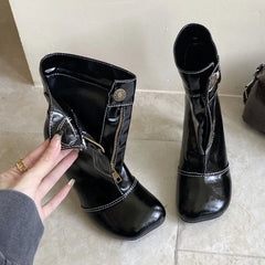 Retro Designer Ankle Boots