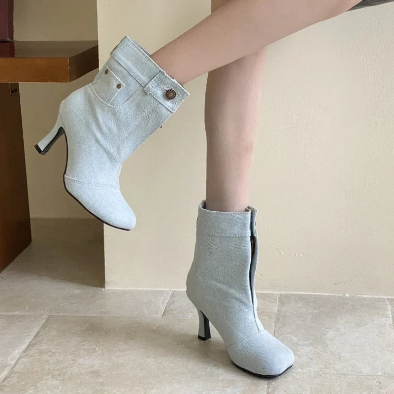 Retro Designer Ankle Boots