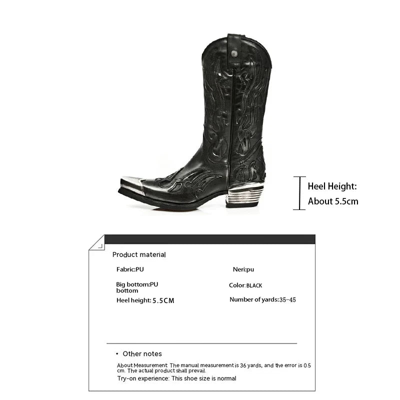 Retro Western Cowboy Boots