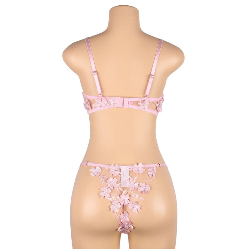 Revealing Sexy Crotchless Lingerie Set Naughty sexy mature women in lingerie Bra Panties🌹