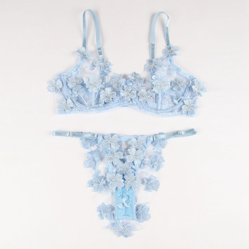 Revealing Sexy Crotchless Lingerie Set Naughty sexy mature women in lingerie Bra Panties🌹