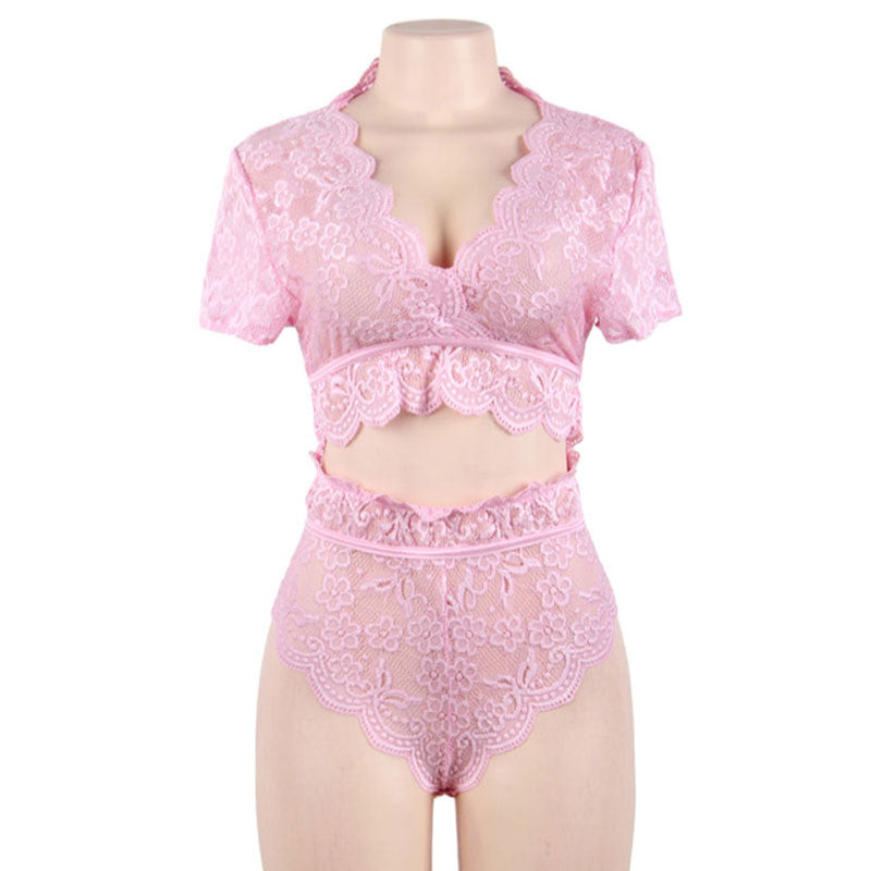 See Thru Sexy Lace Lingerie Set Extreme mature women lingerie Bra Panties
