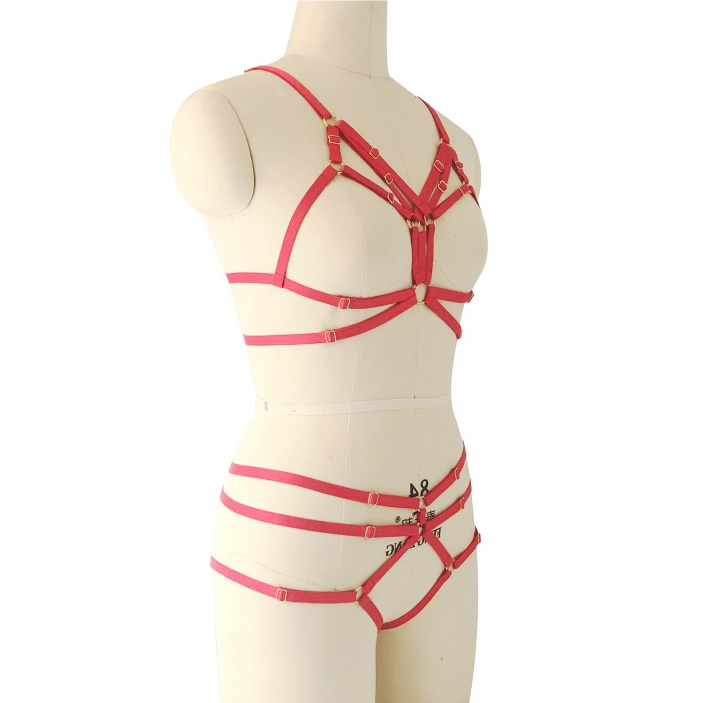 Sex Sexy Valentines Lingerie Set Black Body Harness Lingerie Sexy Bra Panties