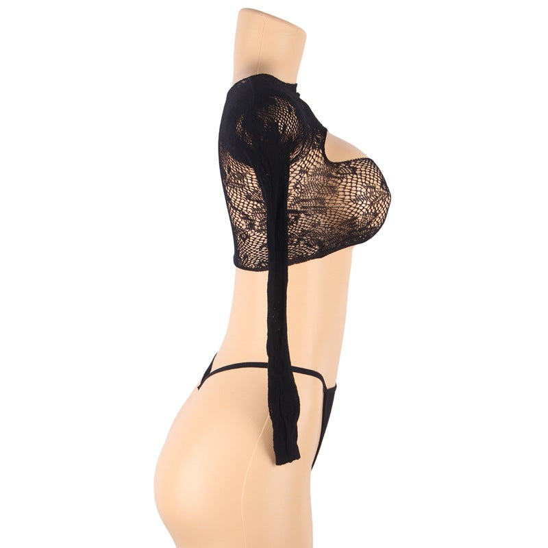 Sex Sexy Valentines Lingerie Set Black mature sheer lingerie Bra Panties🌹