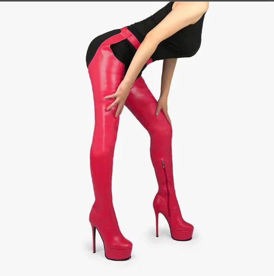 Sexy Belt Over The Knee Women Boots
